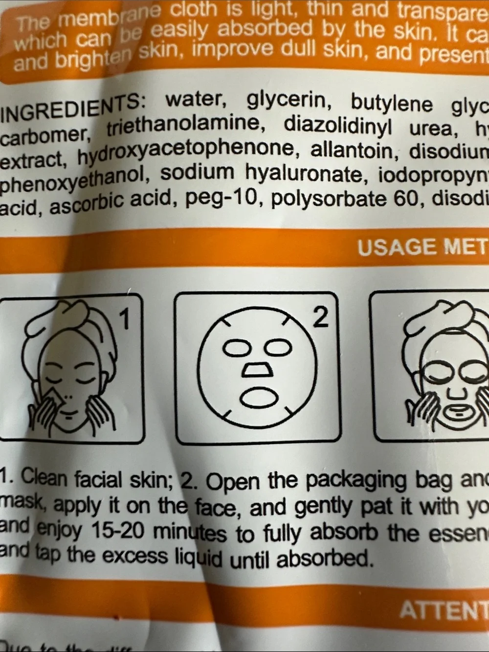 Vitamin C Ampoule Serum Facial Mask SADOER YOU GET FIVE